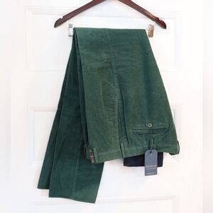 Archivi Tessili Generali Men's Green Corduroy Pants Size 56